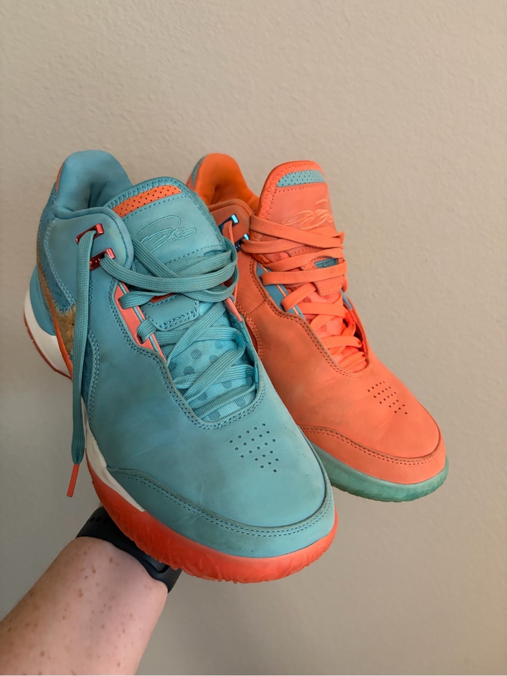 Nike Zoom LeBron NXXXT Gen AMPD‎ "Blue/Mango" Men's Basketball Shoes 8.5